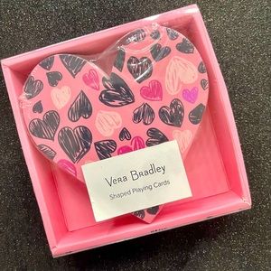 *NIB*VERA BRADLEY Shaped Playing Cards/Love You Lots🩷🤍🖤